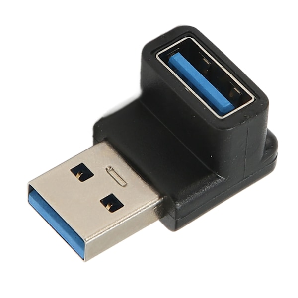 Oikeakulmainen 90 asteen USB-uros - USB-naaras -sovitin, pieni, kannettava, 10 Gbps nopea tiedonsiirto, USB3.1-lataussovitin