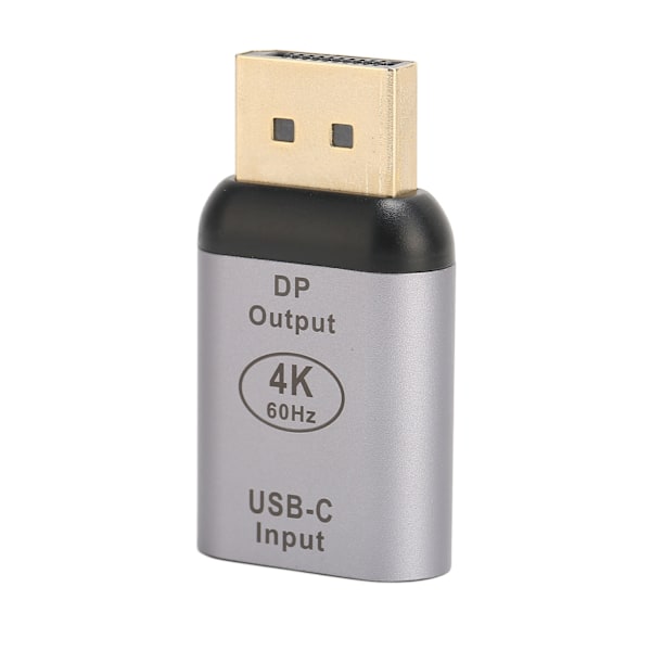 USB C - DisplayPort -sovitin 4K 60Hz Plug and Play Kompakti kannettava DisplayPort-sovitin Winille, Androidille ja OS X:lle