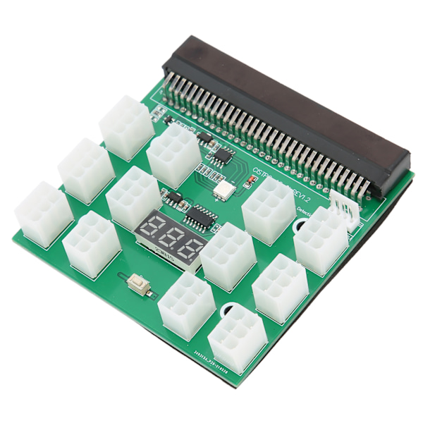 Power Breakout Board 12 Porte 6pin 1600W Server Strømforsyningsfordelingskort Adapter Tilbehør 12V