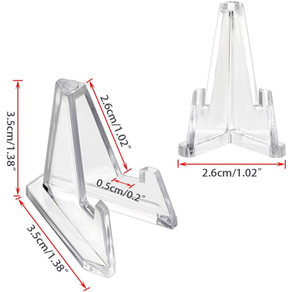 Akryl stativ, gjennomsiktig myntstativ, dekorativt malerstativ, 20 stk