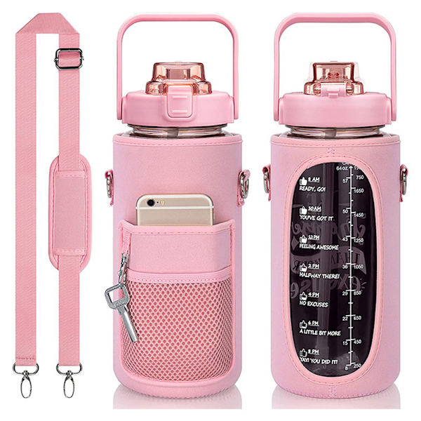 Halv gallon vandflaske etui uden vandflaske pure pink