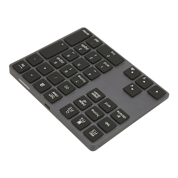 Langaton numeronäppäimistö Mini Ultra Ohut Alumiiniseos 7 Värin Taustavalaistu 34 Näppäimen Numeronäppäimistö Windowsille ja OS:lle