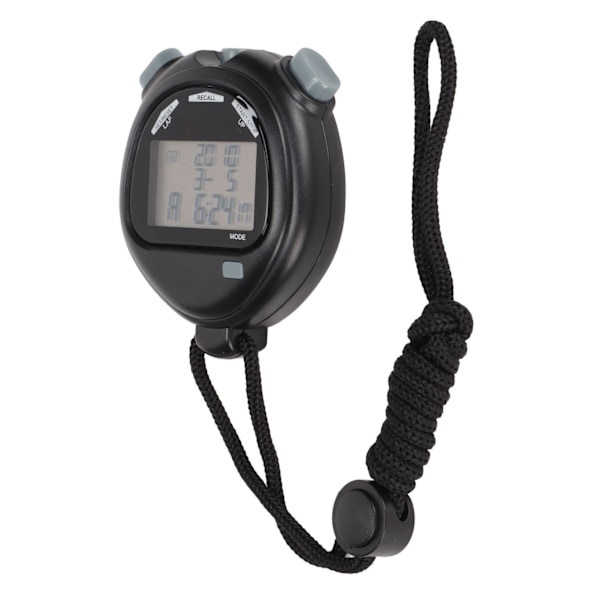 Digitalt Stopur Timer Multifunktion 3 Linjers Display 100 Runders Hukommelse Nedtælling 12 24 Timers System Sports Stopur
