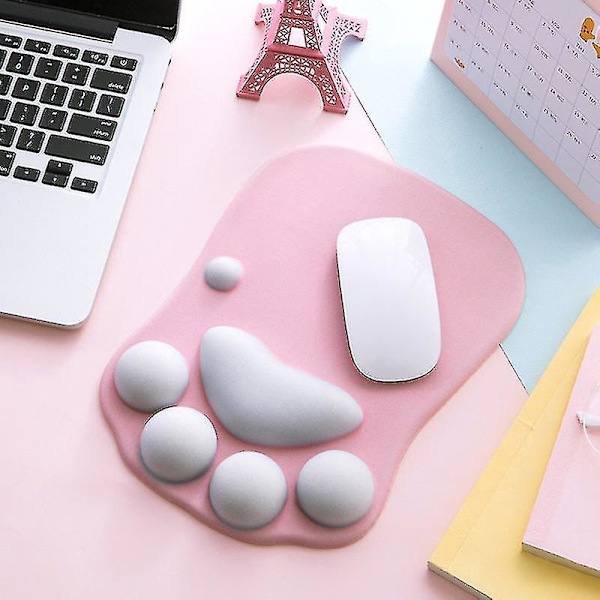 3d sød musemåtte Anime Blød Silikone Cat Claw Musemåtte Håndledsstøtte Memory Foam 2