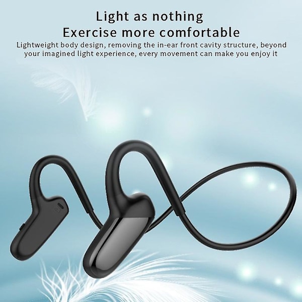 Handsfree langattomat urheilukäyttöön tarkoitetut luujohtokuulokkeet Air Bone Conduc Black Balanced Connection
