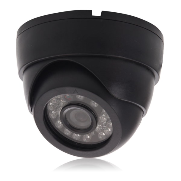 Sort HD dome overvågningskamera til indendørs brug 1200tvl HD dome kamera til indendørs brug