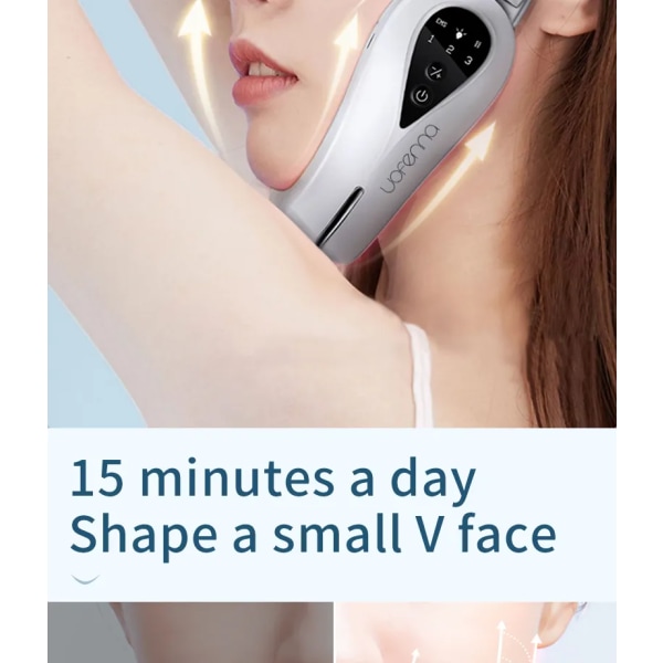 Ansiktsmassageapparat stigande ansiktsskönhetsverktyg vit pink