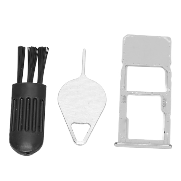 SIM-korttikelkka Ammattimainen SIM-korttipaikan kelkan pidikkeen vaihto poistotapilla Samsung Galaxy A51 A515U Hopea