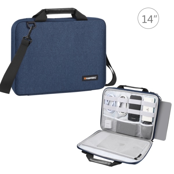 HAWEEL 14,0 tommer-15,0 tommer koffert Crossbody Laptopveske Navy Blue