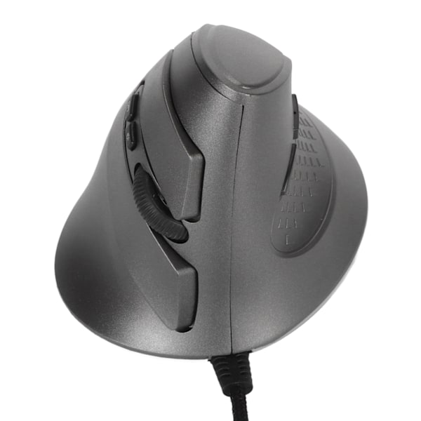 Vertikal Mus 7 Programmerbare Knapper RGB 11 Lysmoduser Justerbar DPI Kablet Ergonomisk Vertikal Mus for Spillere Grå
