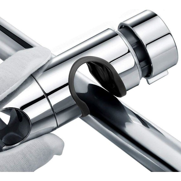 Udskiftelig håndholdt bruseholder, brusehovedholder, 18-25 mm justerbar diameter, forkromet ABS (sølv)
