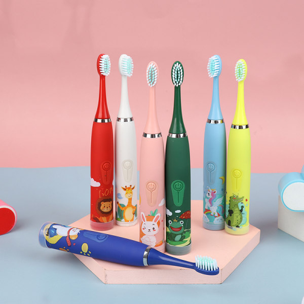 Sonic eltandborste för barn ren Oral Bakterier Blue Pink