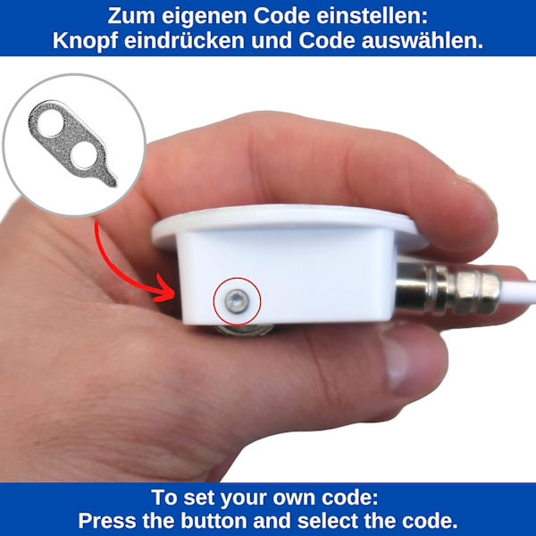 Nummerkombinasjonslås for skap, skap, kjøleskap og frysere (20,5 cm), barnesikringslås, hjemmesikkerhet, hvit, 3M lim, ingen rester
