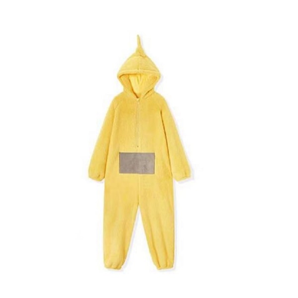 Koti 4 väriä Teletubbies Cosplay aikuisille Hauska Tinky Winky Anime Dipsy Laa-Laa Po Pehmeä pitkähihainen pala Pyjama Puku w yellow XL