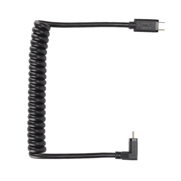 USB C Kabel USB C til USB C 14K 60hz 3A Hurtiglading 10Gbps 1.2m Helisk Fjærdesign USB C Strømkabel Hann Vinkel til Hann Rett Plugg