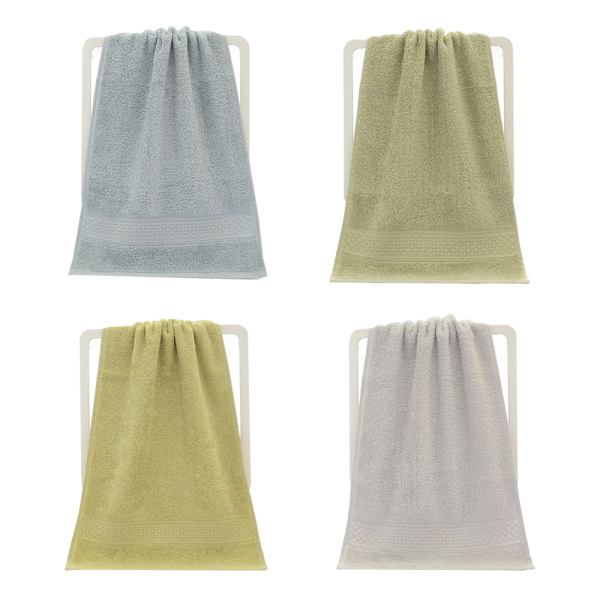 Håndkle i ren bomull | Grønn & Hvit | Sett med 4 Ultra Soft Combination 1