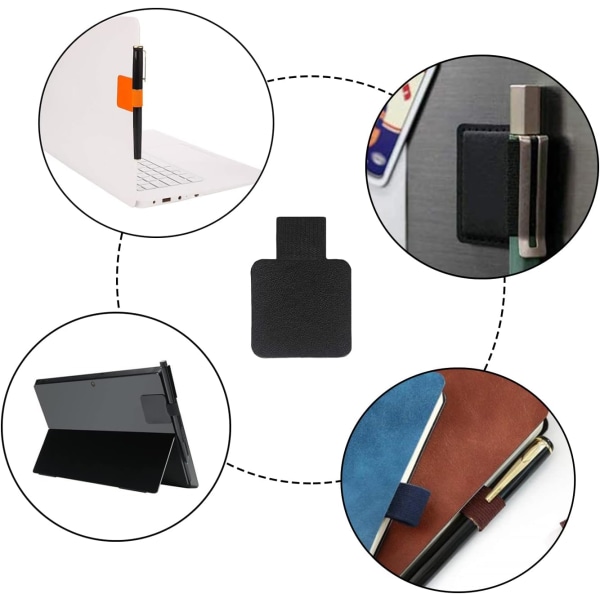 Notebook itseliimautuva kynärengas elastinen kynäpidike (satunnainen väri) 8 kpl