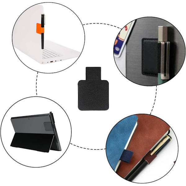 Notebook selvklæbende penneholder elastisk penneholder (tilfældig farve) 8 stk