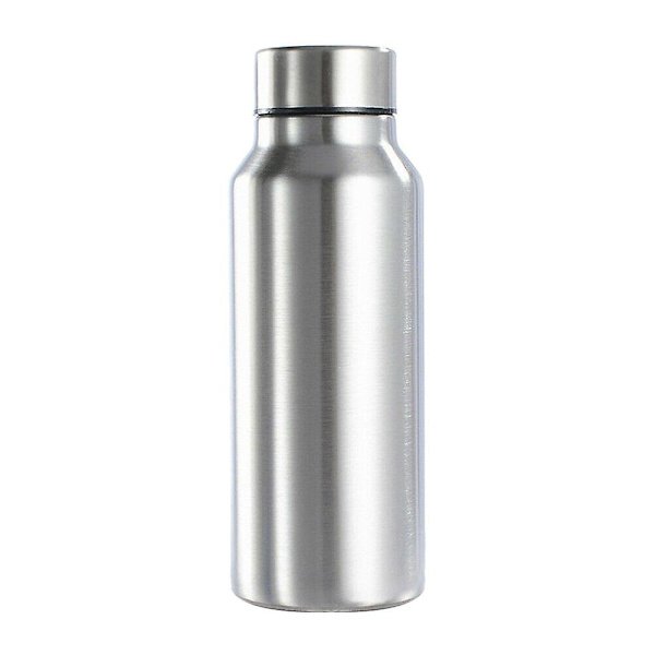 650 ml/1000 ml rustfrit stål sportsvandflaske Enkeltlags robust vandkop Metalflaske drikkevarer Camping Sport Gym dark gray none