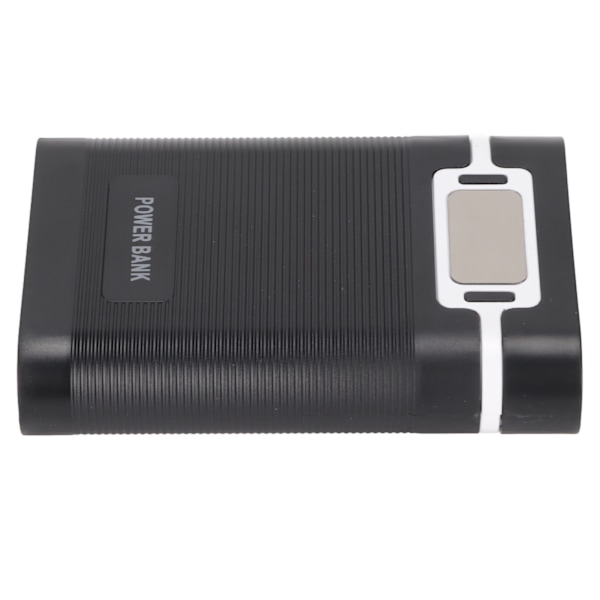 DIY Mobil 18650 Batteriladdare Powerbank 4 Batteriers Kapacitetsbox Micro Input 2-vägs Laddning med LCD-Display Svart