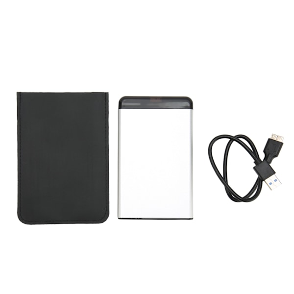 Extern hårddisk 2,5 tum USB3.0 5Gbps överföring Plug and Play Ultratunn mobil hårddisk för dator TV Telefon Silver 80GB