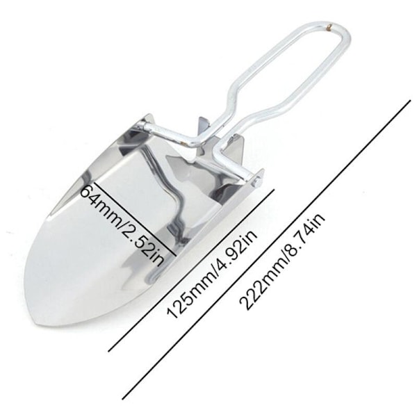 Sammenleggbar hagespade i rustfritt stål, lett mini sammenleggbar hagespade, praktisk campingspade, for hagearbeid og sammenleggbart verktøy