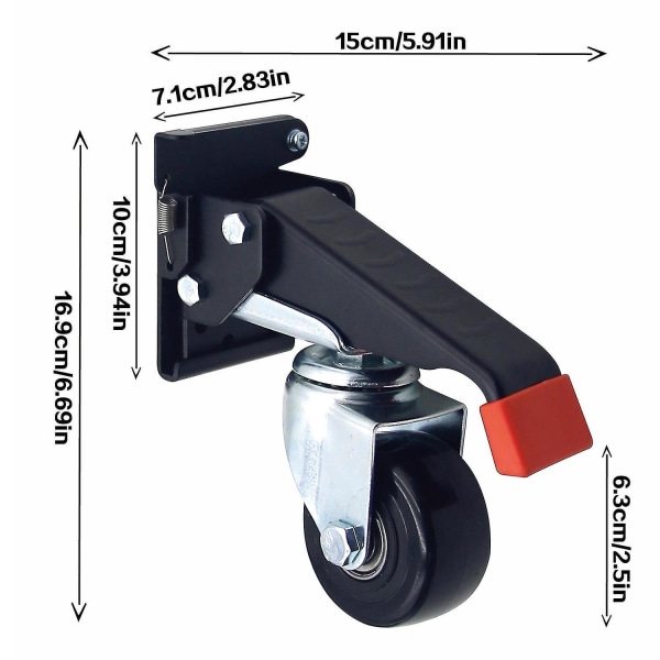 Workbench Caster Kit Infällbart hjul hjul