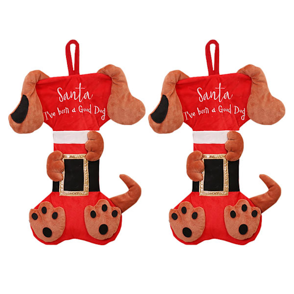 2 stk Pet Dog Julestømper