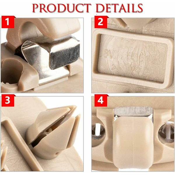 Sort interiør Solskyddskrog Tether Holder til A1 A3 A4 A5 Q3 Q5 8e0 857 562