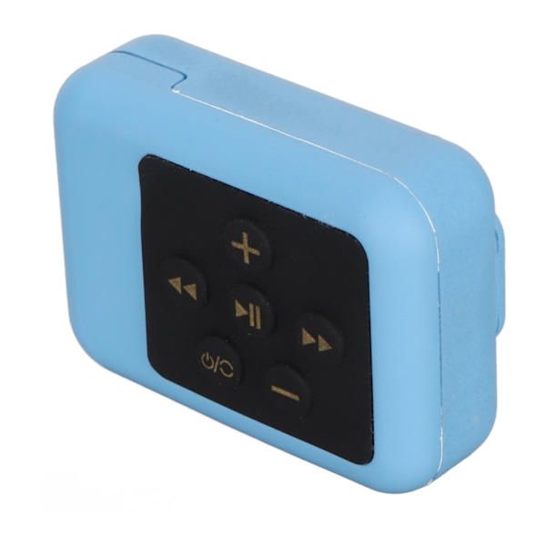 Vanntett MP3-spiller Multifunksjonell HiFi Stereo Støyreduksjon Ryggklips MP3 Musikkspiller for Svømming Dykking Sport Blå