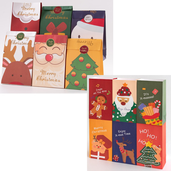 12 stycken julklappspåse Bärbar äpplepresentförpackning Godispresent b