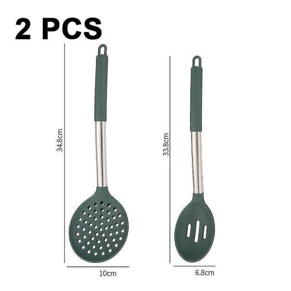 2st värmebeständigt set, bpa-fritt, nonstick-kokkärl