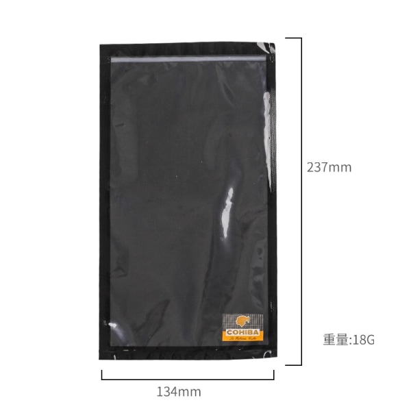1 st Bärbar cigarr fuktighetspåse Återförslutbar Zip Poly
