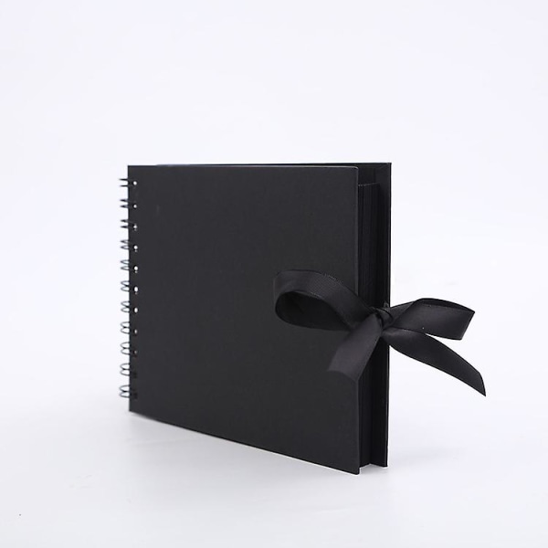 Fotoalbum 60 svarta sidor Scrapbook Fotoalbum, 30 ark 20 X14 cm (svart)