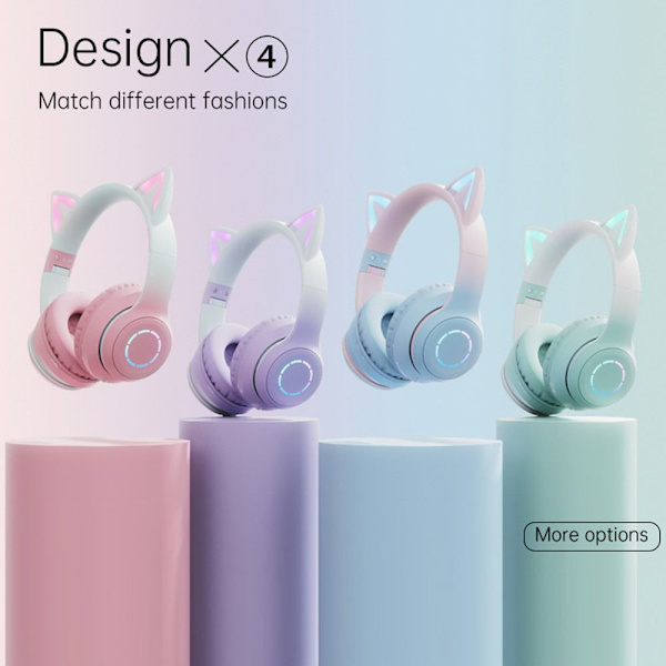 Bluetooth-kuulokkeet Langattomat kuulokkeet PINK