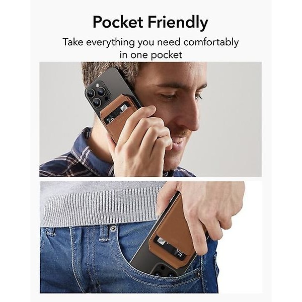 Læder Magsafe etui til iPhone 14 13 12 Pro Max Cartera Magsafe