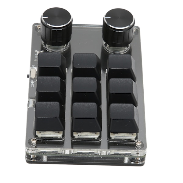 Mekaniskt speltangentbord 9 tangenter 2 rattar Litet USB Trådlöst Dual Mode OSU-tangentbord DIY Programmerbart tangentbord