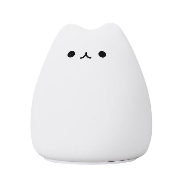 Söpö Kitten Silikoni Night Light Led värikäs väriä muuttava ilmapiiri Night Li