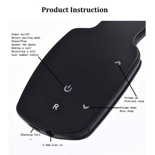 Trådløse stereohodetelefoner Bluetooth-kompatible kablede 3,5 mm