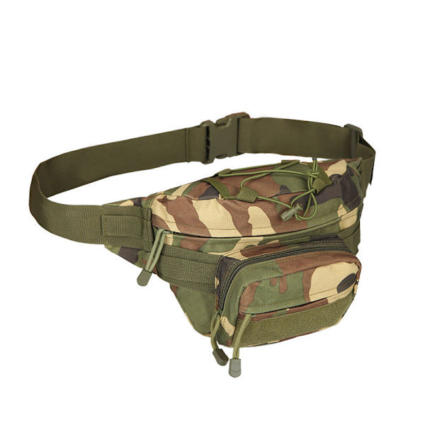 Fanny Pack Löpbälte Midjeväska Organizer Tättslutande Oxford Multi-Function Jungle camouflage 13-inch