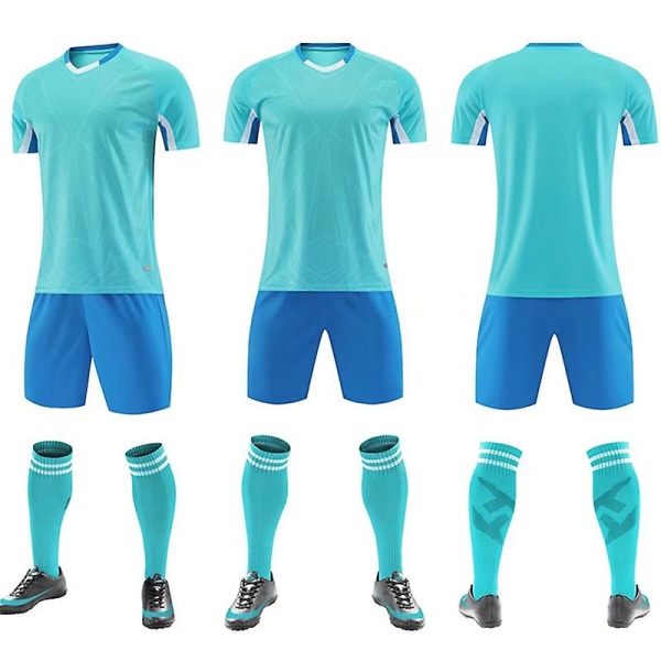 Nye Barn Fotballtrøyer Voksen Fotballuniformer Sett Herr Barn Futbol Treningsdrakt Løpesport Trøyer Sett 3XL Red(59081)