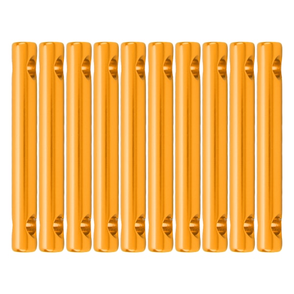 10 st Aluminiumlegering Dubbla Hål Tältlinje Stoppsladdjusterare Tältrepsspännare Spänne Guld