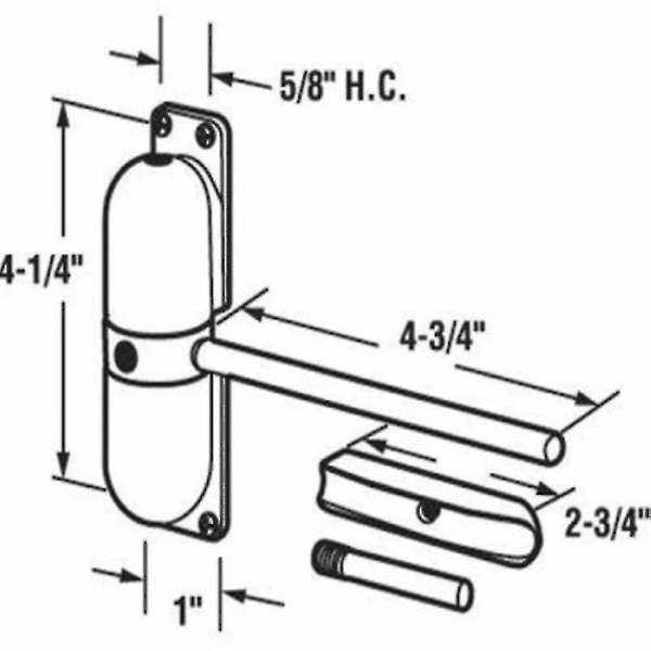 20-70 kg vit zinklegering Justerbar ytmonterad automatisk fjäder