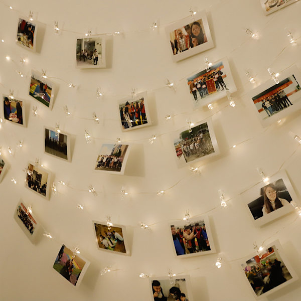 Photo Clip String Light - 33Ft 100LED Fairy Lights med clips för