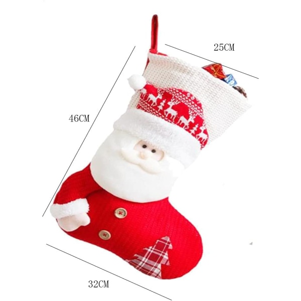 Julstrumpa Plysch Jul Hängstrumpa Tomte