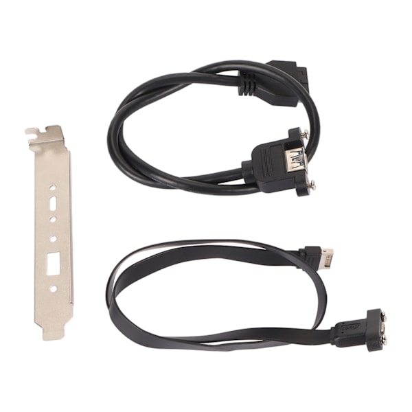 Typ E till Typ C Frontpanelkabel 0,5m Lång 20Gbps Plug and Play Typ E till Typ C Förlängningskabel med Fäste