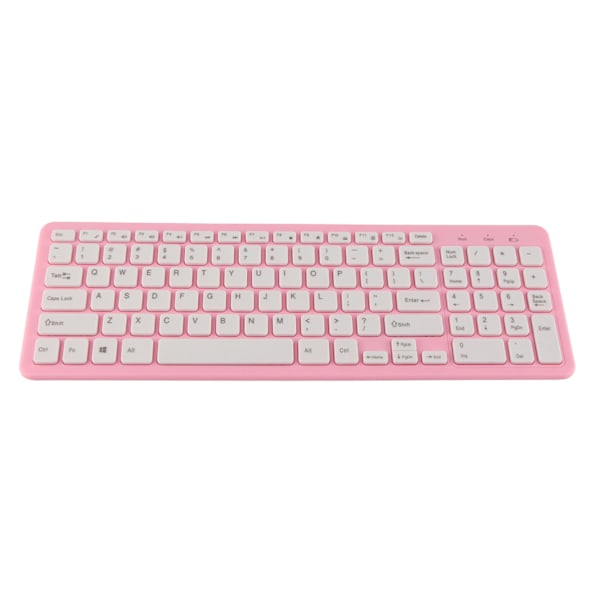 96 Tangenter Trådlöst Tangentbord Mus Combo 10 Meters Räckvidd Färgbeständigt Tangentbord Mus Combo med Halkfri Matta Rosa