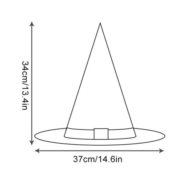 Halloween-dekorasjoner utendørs hengende opplyst glødende heksehatt 5 pcs