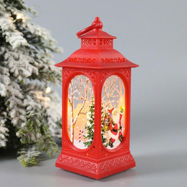 Jul LED Lantern Light Up Xmas Tree Jultomten Bord L