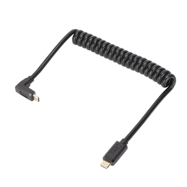 USB C Kabel USB C til USB C 14K 60hz 3A Hurtiglading 10Gbps 1.2m Helisk Fjærdesign USB C Strømkabel Hann Vinkel til Hann Rett Plugg
